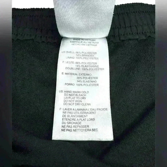 Adidas Women's Running Shorts Black Size M zipper button fly, built in brief - Picture 10 of 11